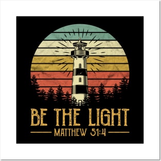 Be The Light Vintage Christian Posters and Art